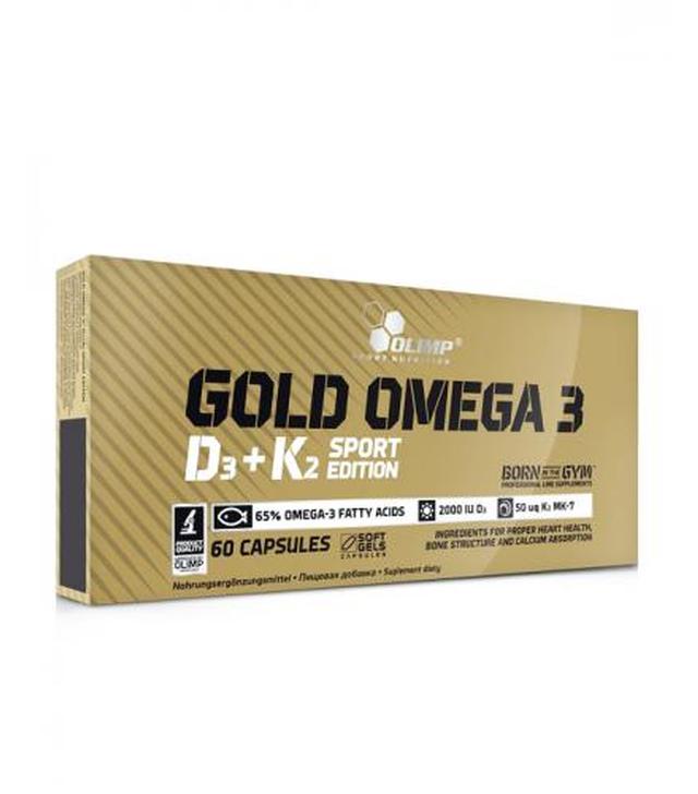 OLIMP GOLD OMEGA 3 SPORT EDITION D3+K2, 60 kapsułek