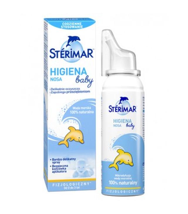 Sterimar Baby, Higiena nosa, fizjologiczny roztwór wody morskiej, dla dzieci 0-3, 100 ml