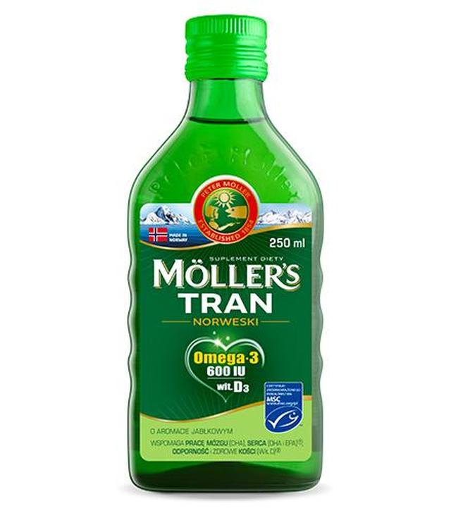 MOLLERS Tran norweski o aromacie jabłkowym - 250 ml - cena, opinie, właściwości