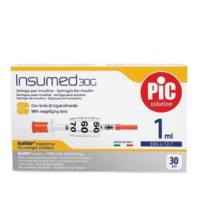 Pic Solution Insumed 1 ml 30G x 12,7 mm Insulinówki - jednorazowe strzykawki do insuliny - 30 szt. - cena, opinie, właściwości