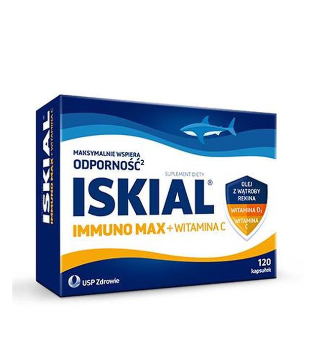 Iskial Immuno Max + Witamina C, 120 kaps., cena, wskazania, opinie - ważny do 2025-10-01