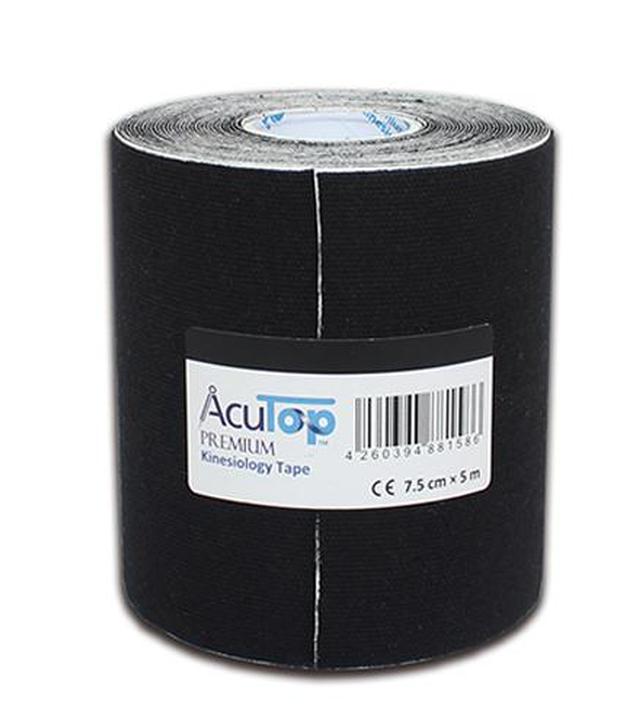 AcuTop Premium Kinesiology Tape 7,5 cm x 5 m czarny, 1 szt., cena, wskazania, opinie