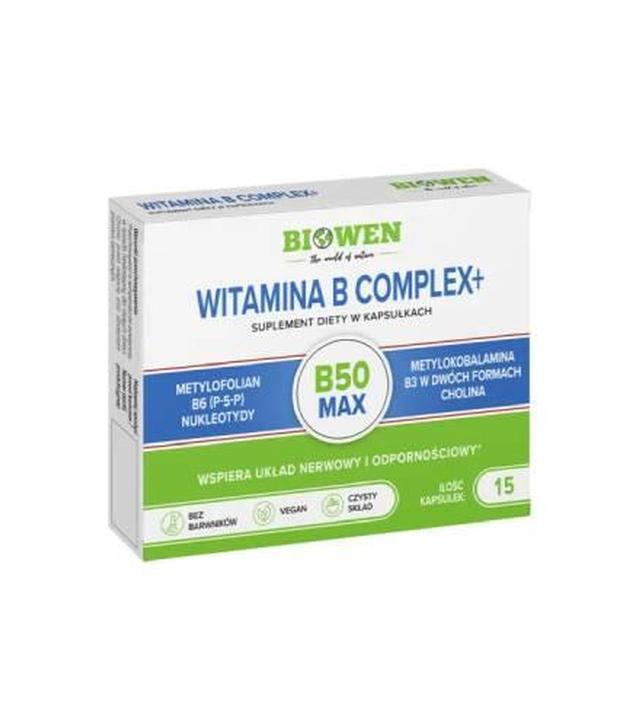 Biowen, Witamina B-Complex+, kapsułki, 15 sztuk