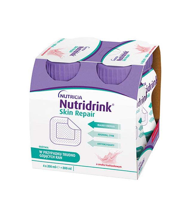 Nutridrink Skin Repair, napój o smaku truskawkowym, 4 x 200 ml