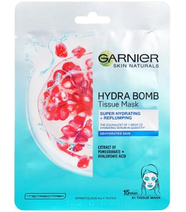 Garnier Skin Naturals Hydra Bomb Intensywnie nawilżająca maska na tkaninie - 28 g - cena, opinie, właściwości