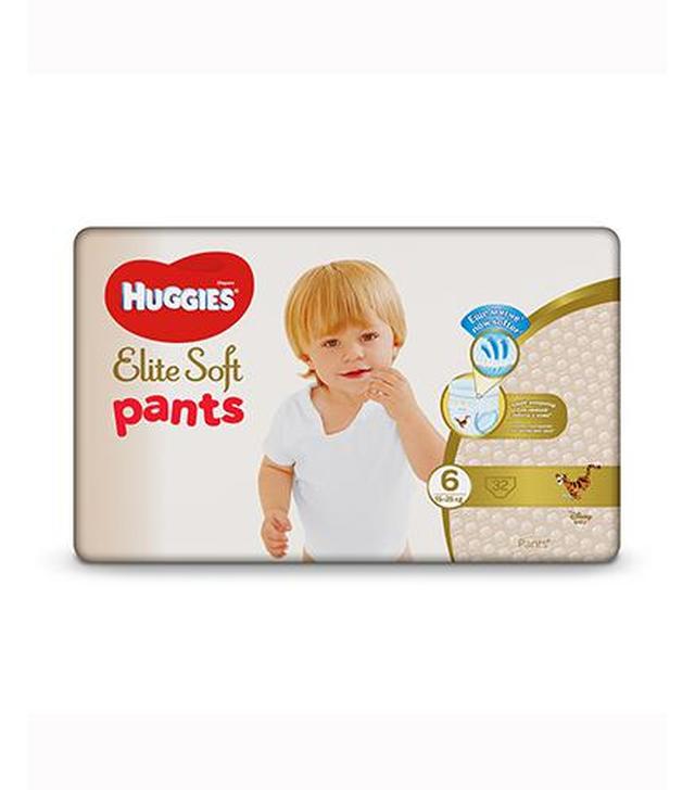 Huggies Elite Soft 6 Pieluchomajtki 15-26 kg, 32 sztuki - ważny do 2025-07-15