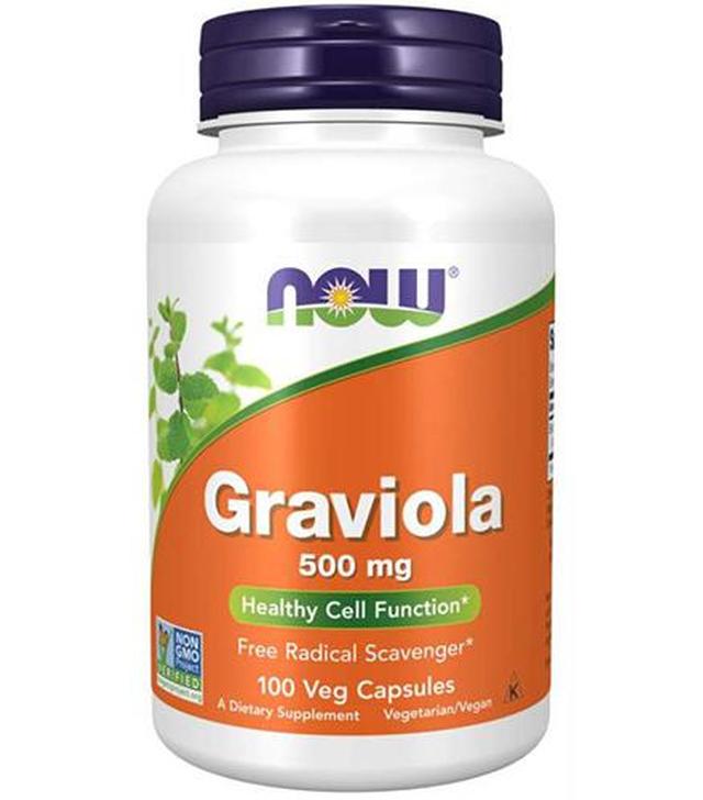Now Foods Graviola 500 mg, 100 kaps., cena, opinie, wskazania