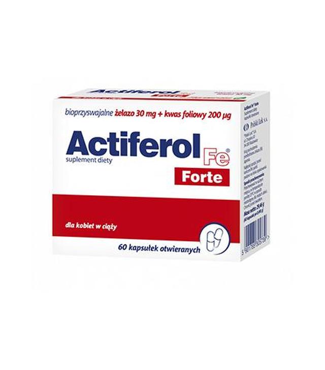ACTIFEROL FE FORTE - 60 kaps. - cena, dawkowanie, opinie  - ważny do 2024-07-31