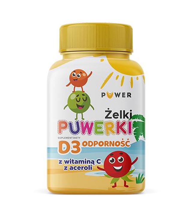 Żelki Puwerki D3 Odporność z acerolą, 150 g, cena, opinie, właściwości
