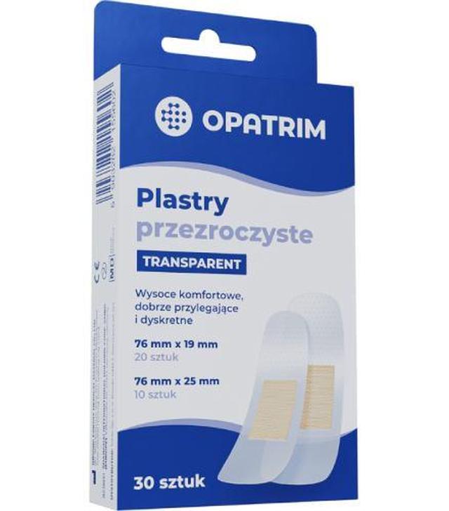 Opatrim Transparent Plastry przezroczyste, 30 sztuk