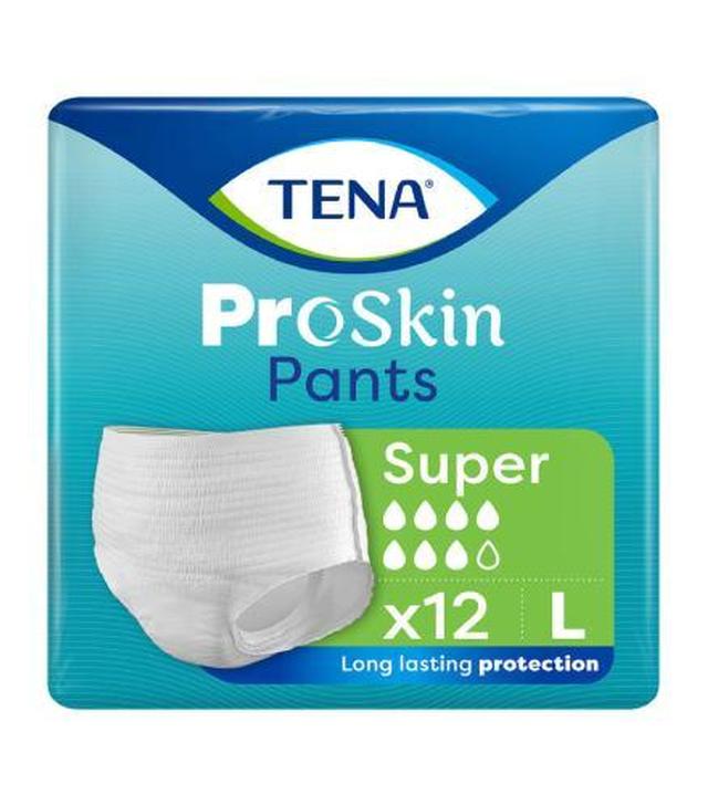 Tena Pants ProSkin Majtki chłonne super L, 12 sztuk