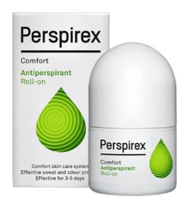 Perspirex Comfort, antyperspirant roll-on, 20 ml - ważny do 2025-10-31