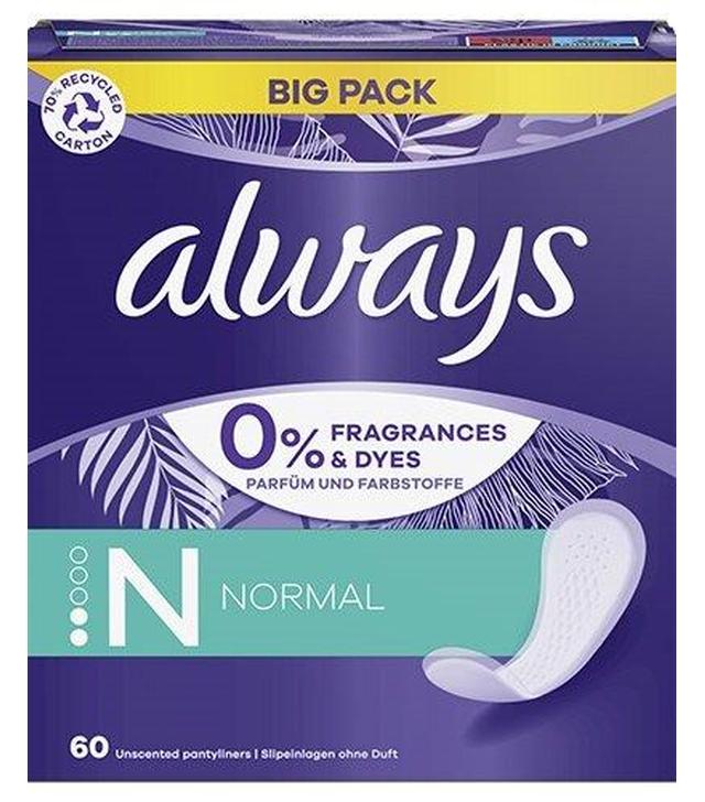 Always Daily Fresh Normal, Wkładki higieniczne, 60 sztuk