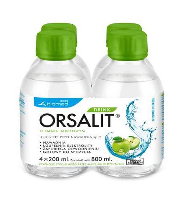 Orsalit Drink o smaku jabłkowym, 4 x 200 ml