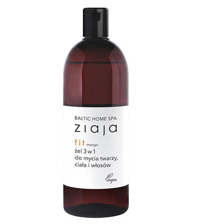Ziaja Baltic Home Spa Fit Żel 3w1 do mycia twarzy, ciała i włosów mango - 500 ml - cena, opinie, właściwości