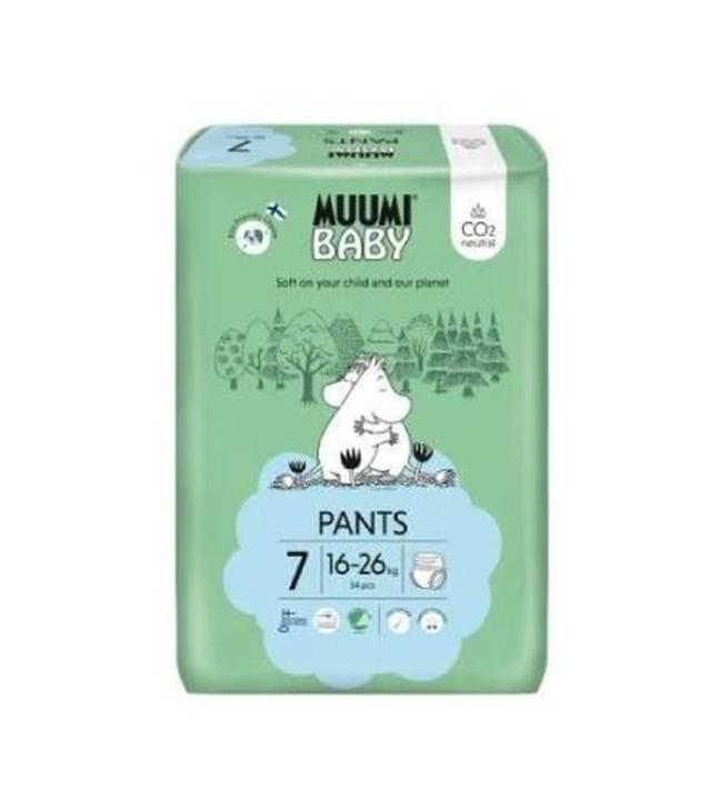 Muumi Baby Pants pieluchomajtki 7 XL 16-26 kg, 34 sztuki