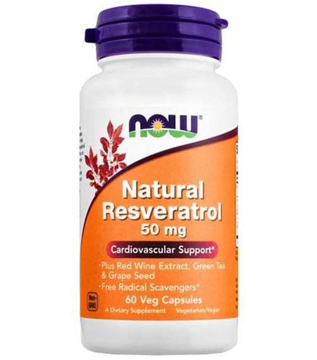 NOW FOODS Natural resveratrol 50 mg - 60 kaps.