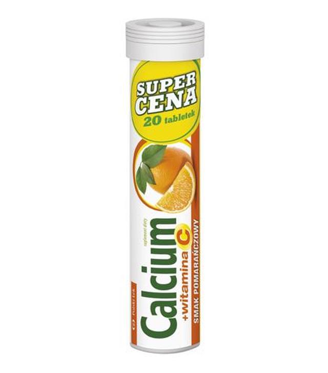 Polski Lek Calcium 300 + witamina C o smaku pomarańczowym, tabletki, 20 sztuk