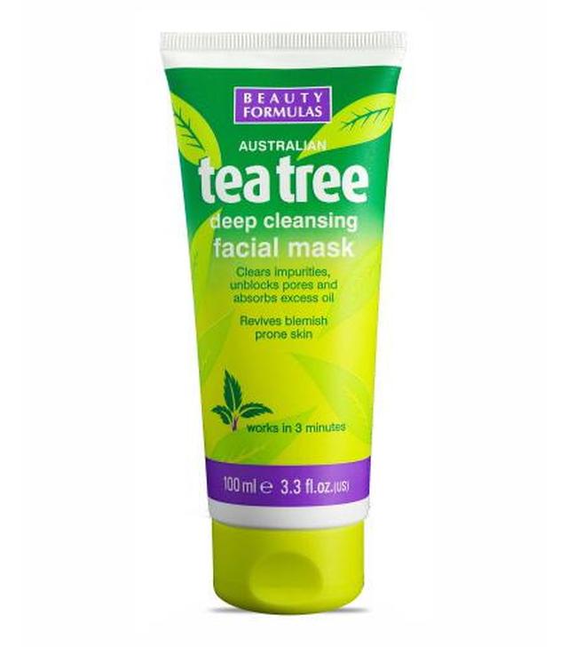 Beauty Formulas Oczyszczająca Maska do twarzy Tea Tree, 100 ml