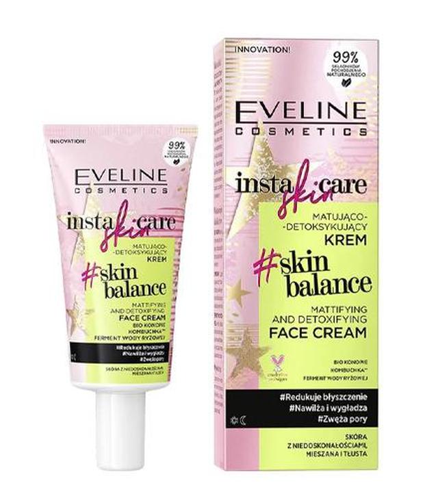 Eveline Cosmetics Insta Skin Care Matująco-detoksykujący krem na dzień i na noc, 50 ml, cena wskazania, właściwości