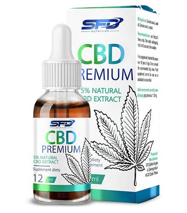 SFD CBD Premium Natural Extract 5%, 12 ml, cena, opinie, właściwości