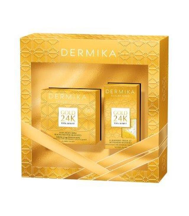 Zestaw Dermika LUXURY GOLD 65+ Luksusowy krem rekonstruktor młodości 50 ml + Luksusowe serum przeciwzmarszczkowe 3D aktywator młodości 60 g