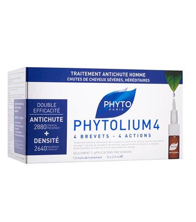 PHYTO PHYTOLIUM Kuracja przeciw wypadaniu włosów typu męskiego - 12 amp.x 3,5 ml