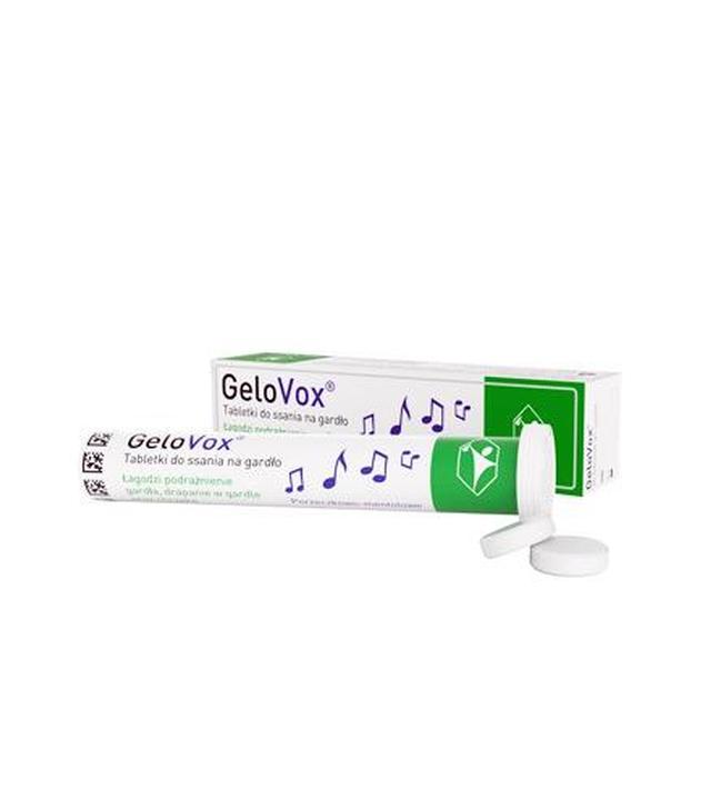GeloVox Tabletki do ssania na gardło porzeczkowo-mentolowe, 20 tabletek