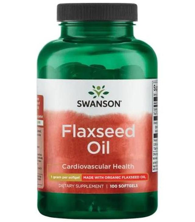 SWANSON Flaxseed Oil Omega 3-6-9 1000 mg - 100 kaps.