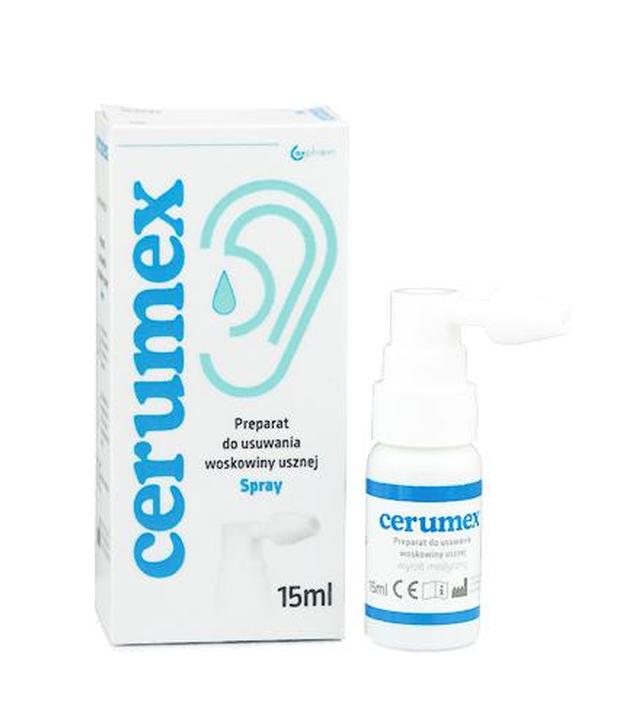 CERUMEX SPRAY Preparat do usuwania woskowiny usznej - 15 ml