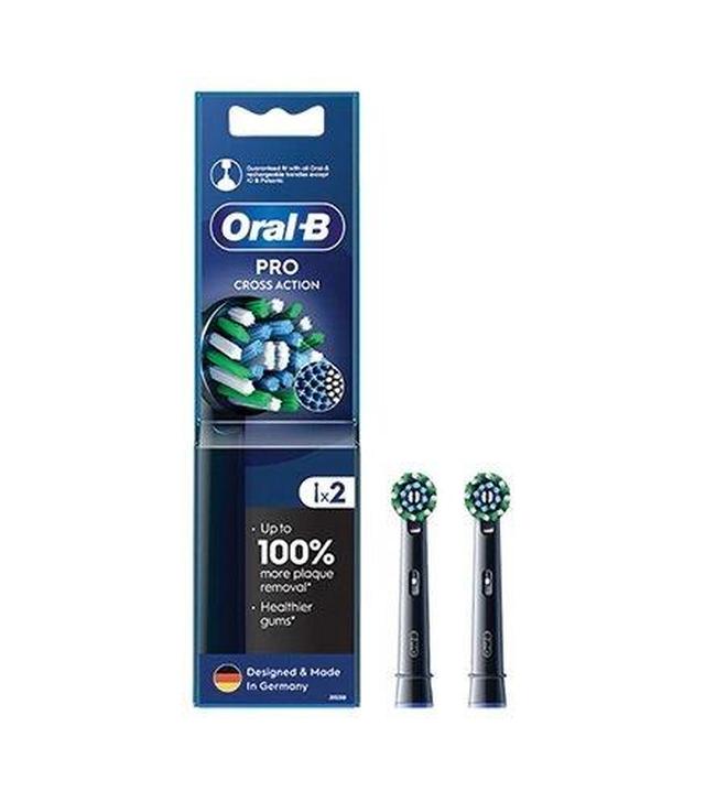 Oral-B Pro Cross Action Black Końcówki do szczoteczek elektrycznych, 2 sztuki