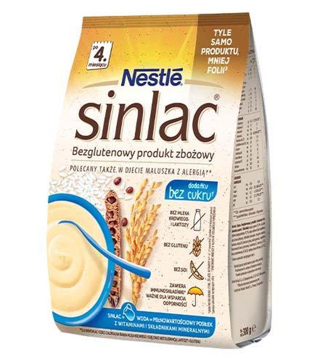 NESTLE SINLAC Bezglutenowy produkt zbożowy bez dodatku cukru po 4 miesiącu, 300 g