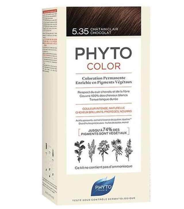 PHYTOCOLOR Farba do włosów 5.35 jasny czekoladowy brąz, 1 szt., cena, opinie, właściwości