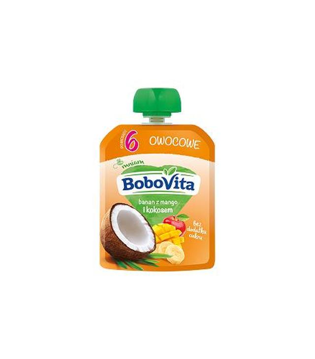 BOBOVITA MUS Banan z mango i mlekiem kokosowym po 6 m-cu - 80 g