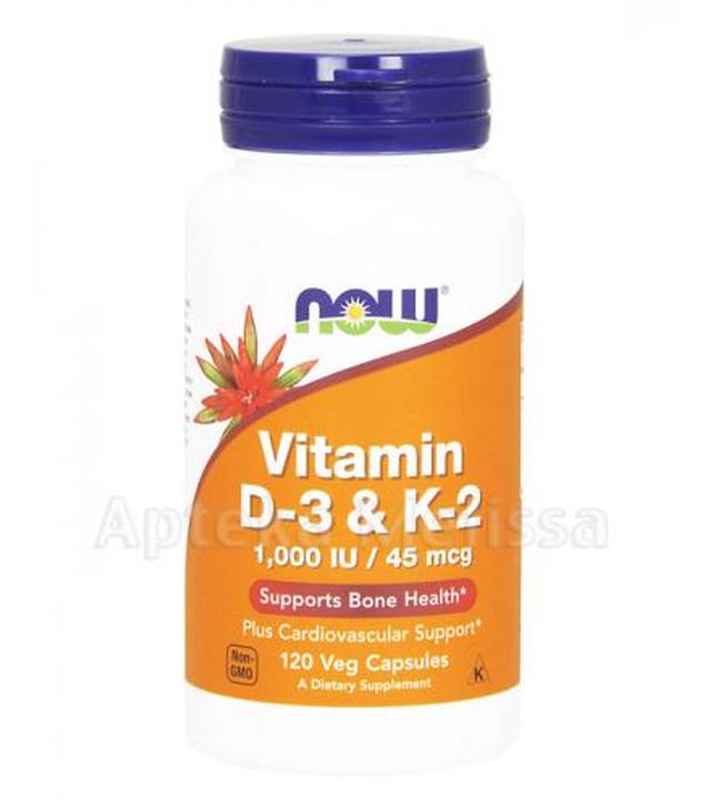 NOW FOODS Vitamin D3 & K2 - 120 kaps.