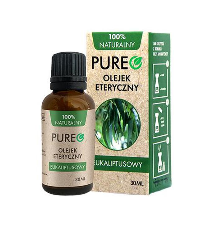 Pureo Naturalny Olejek eteryczny z eukaliptusa, 30 ml, cena, opinie, stosowanie