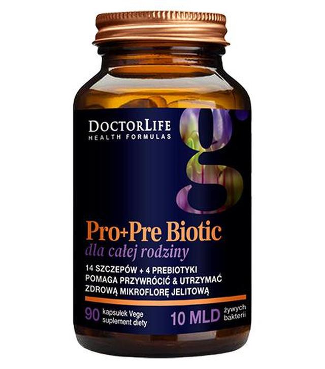 Doctor Life Pro+Pre Biotic dla całej rodziny, 90 kaps., cena, opinie, składniki