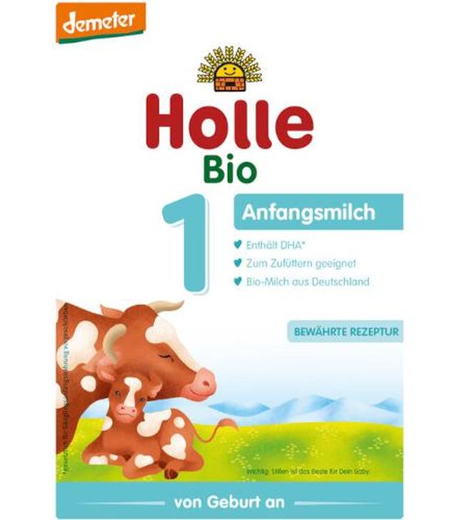 Holle Bio Mleko 1 dla niemowląt od urodzenia, 400 g, cena, opinie, wskazania