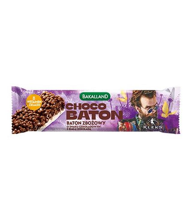 Bakalland KLEKS Choco Baton zbożowy o smaku czekoladowym z białą czekoladą, 25 g