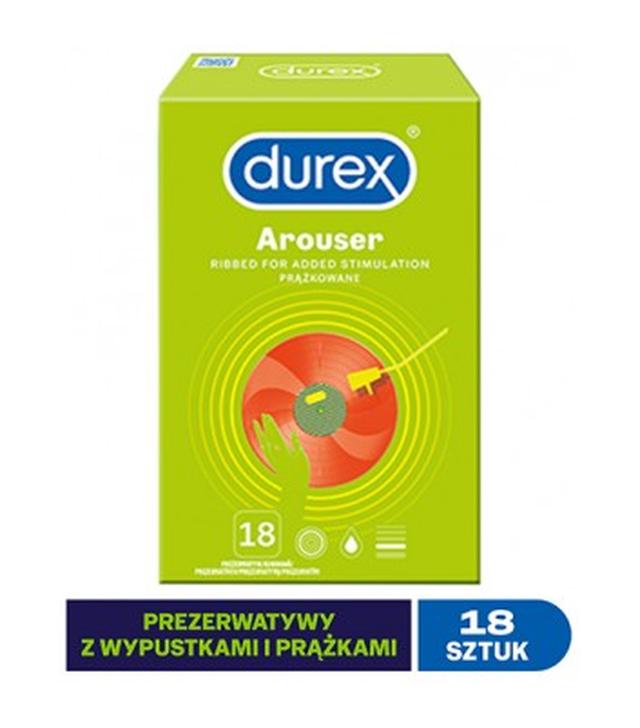DUREX AROUSER Prezerwatywy nawilżane i prążkowane, 18 szt. - cena, opinie, właściwości