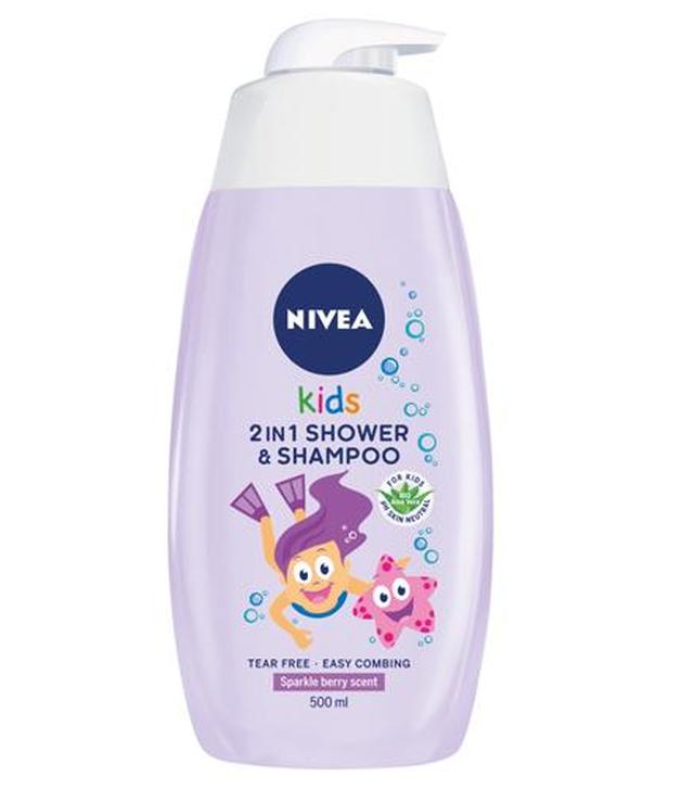 Nivea Kids Żel do mycia ciała i włosów 2w1 o zapachu owocowych żelków, 500 ml