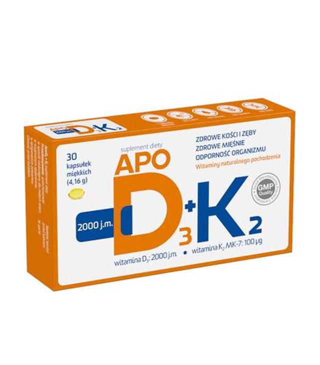 ApoD3+K2 (2000 j.m. K2 100uq), 30 kaps, witamina D, cena opinie, wskazania