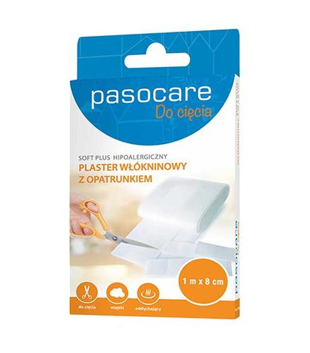 Pasocare Soft Plus Hipoalergiczny plaster włókninowy z opatrunkiem 1 m x 8 cm - 1 szt. Do opatrywania ran - cena, opinie, stosowanie
