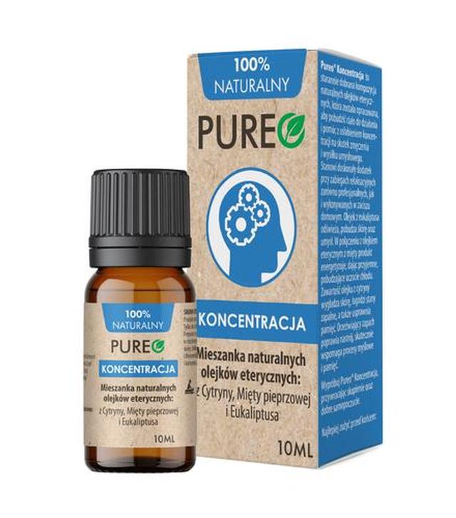 PUREO Koncentracja, mieszanka naturalnych olejków eterycznych, 10 ml