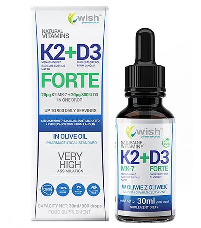Wish Witamina K2 + D3 Forte krople - 30 ml - cena, opinie, dawkowanie