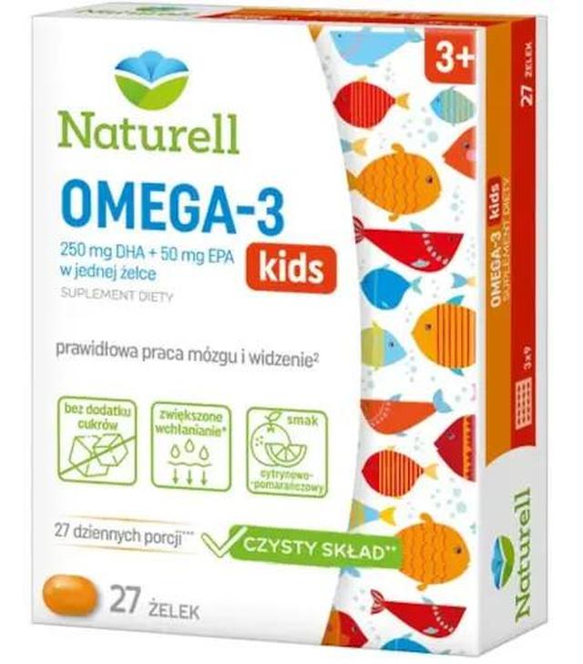 Naturell Omega-3 kids, 27 żelek