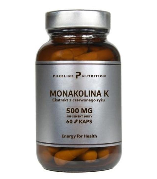 PURELINE NUTRITION Monakolina K ekstrakt 500 mg, 60 kapsułek