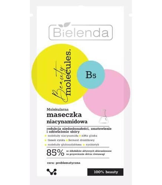 Bielenda Beauty Molecules, Molekularna Maseczka niacynamidowa cera problematyczna, 8 g
