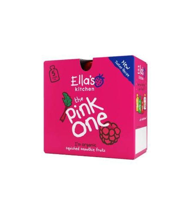 Ella's Kitchen BIO PINK ONE smoothie owocowe z rabarbarem dla dzieci po 6. miesiącu życia (5x90 g) - ważny do 2025-10-31