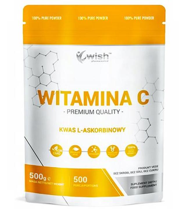 Wish Witamina C Kwas L-Askorbinowy - 500 g - cena, opinie, dawkowanie